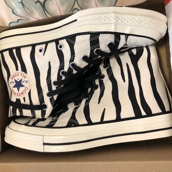 chuck 70 archive print high top zebra